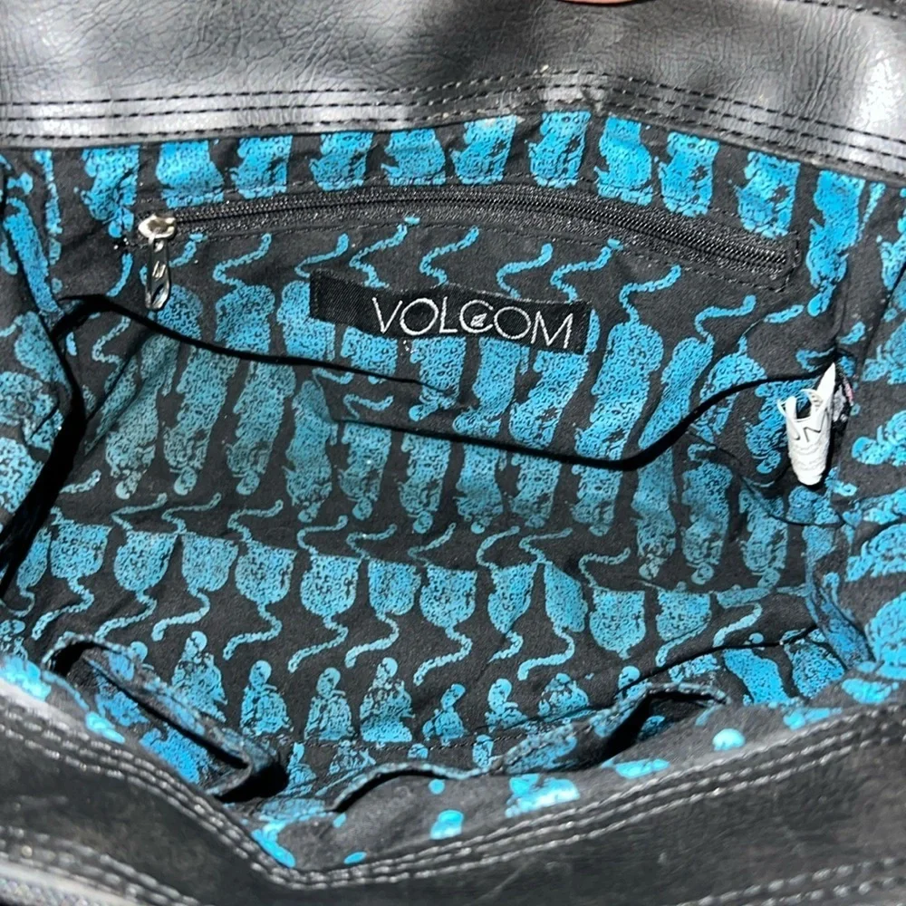 Women’s Mini Volcom Black Pleather Cheetah Embossed Clutch Purse